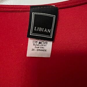 Libian Vibrant Red Blouse